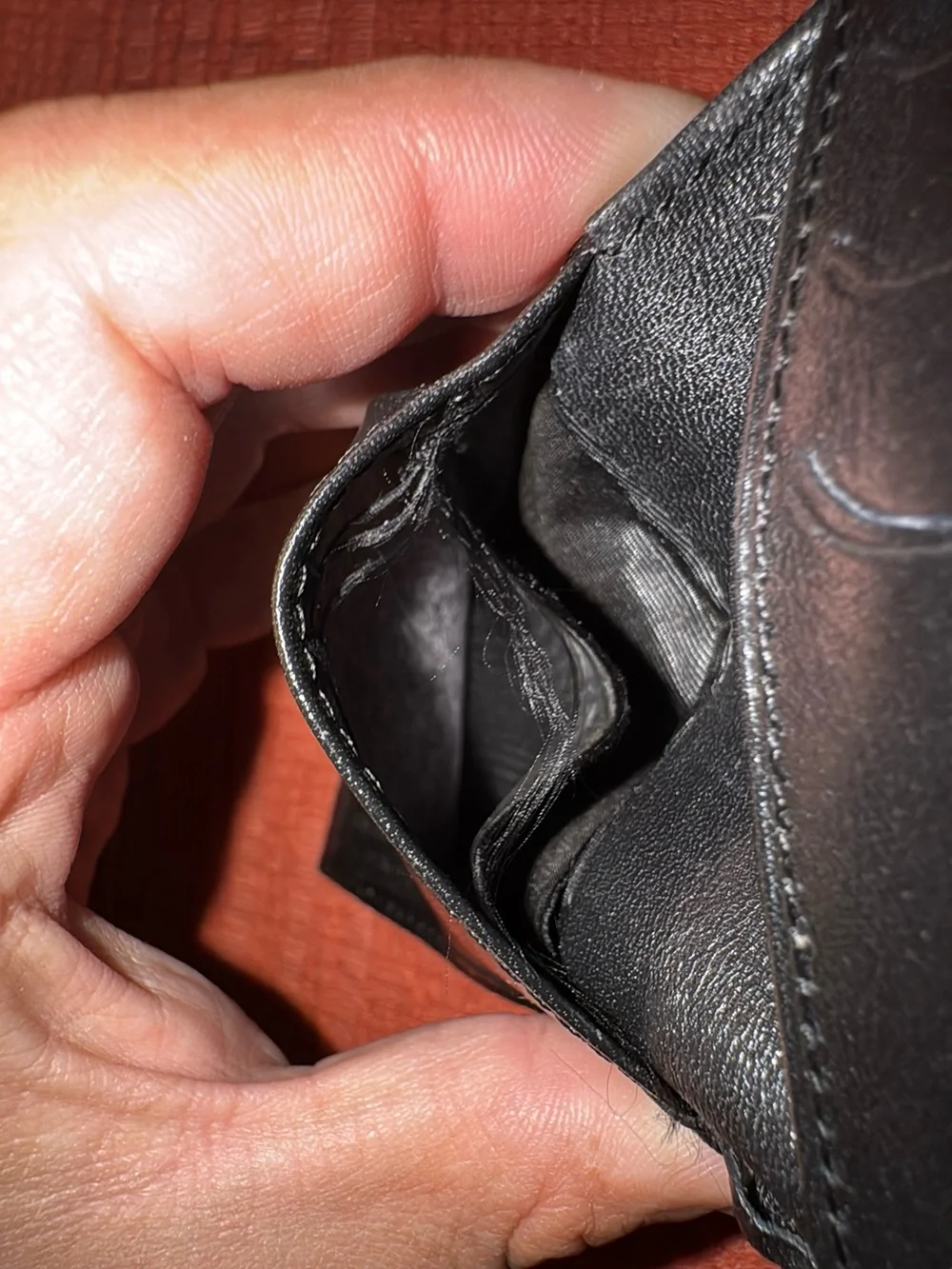 Yves Saint Laurent Black Leather Bi-Fold Wallet